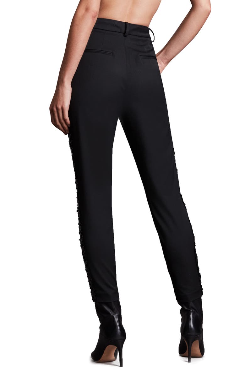 AllSaints Sofia Sequin Stripe High Waist Tapered Pants, Alternate, color, 