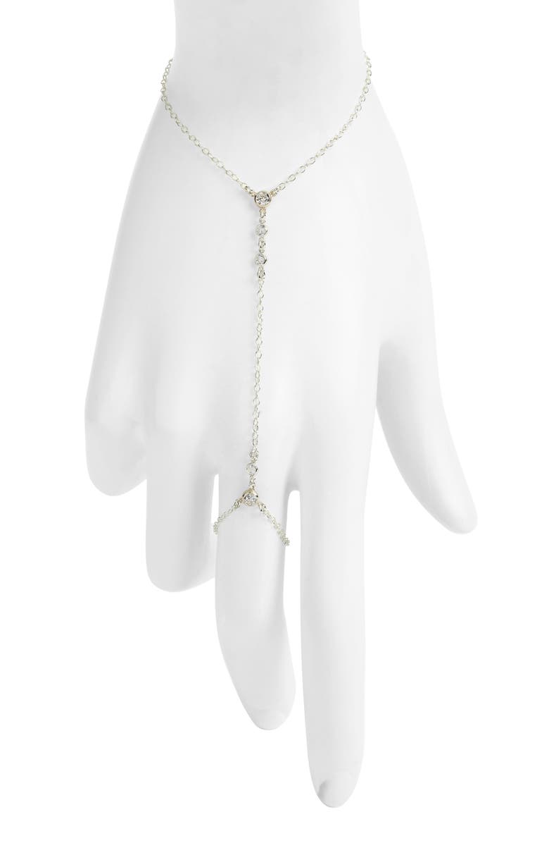 Set & Stones Miley Hand Chain, Main, color, Silver