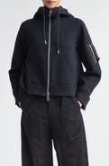 Sacai Sponge Sweat x Nylon Twill Full Zip Hoodie