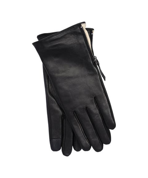Leather Glove With Zipper
