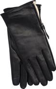 Echo Leather Glove With Zipper