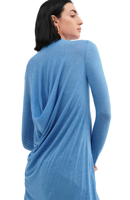 Two Lines By Marcella Athens Long Sleeve Tunic In Azure Blue