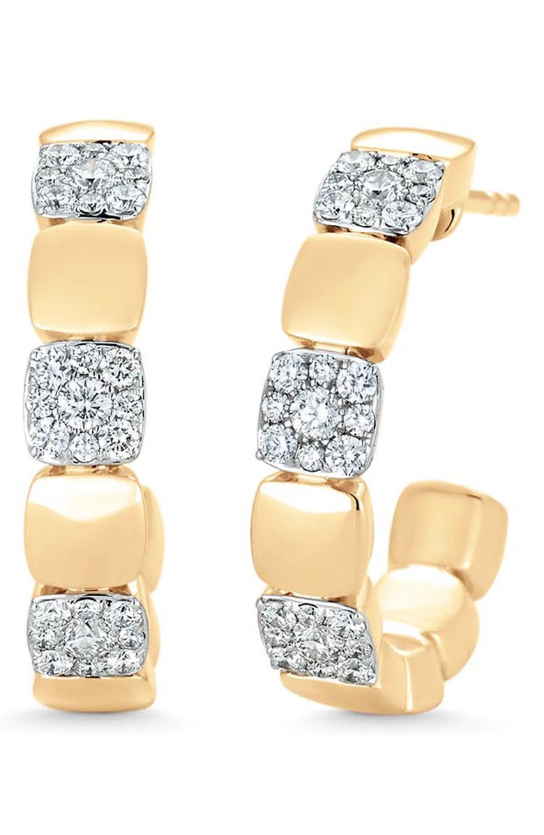 Sara Weinstock Adira Diamond Cushion Hoop Earrings, Main, color, 