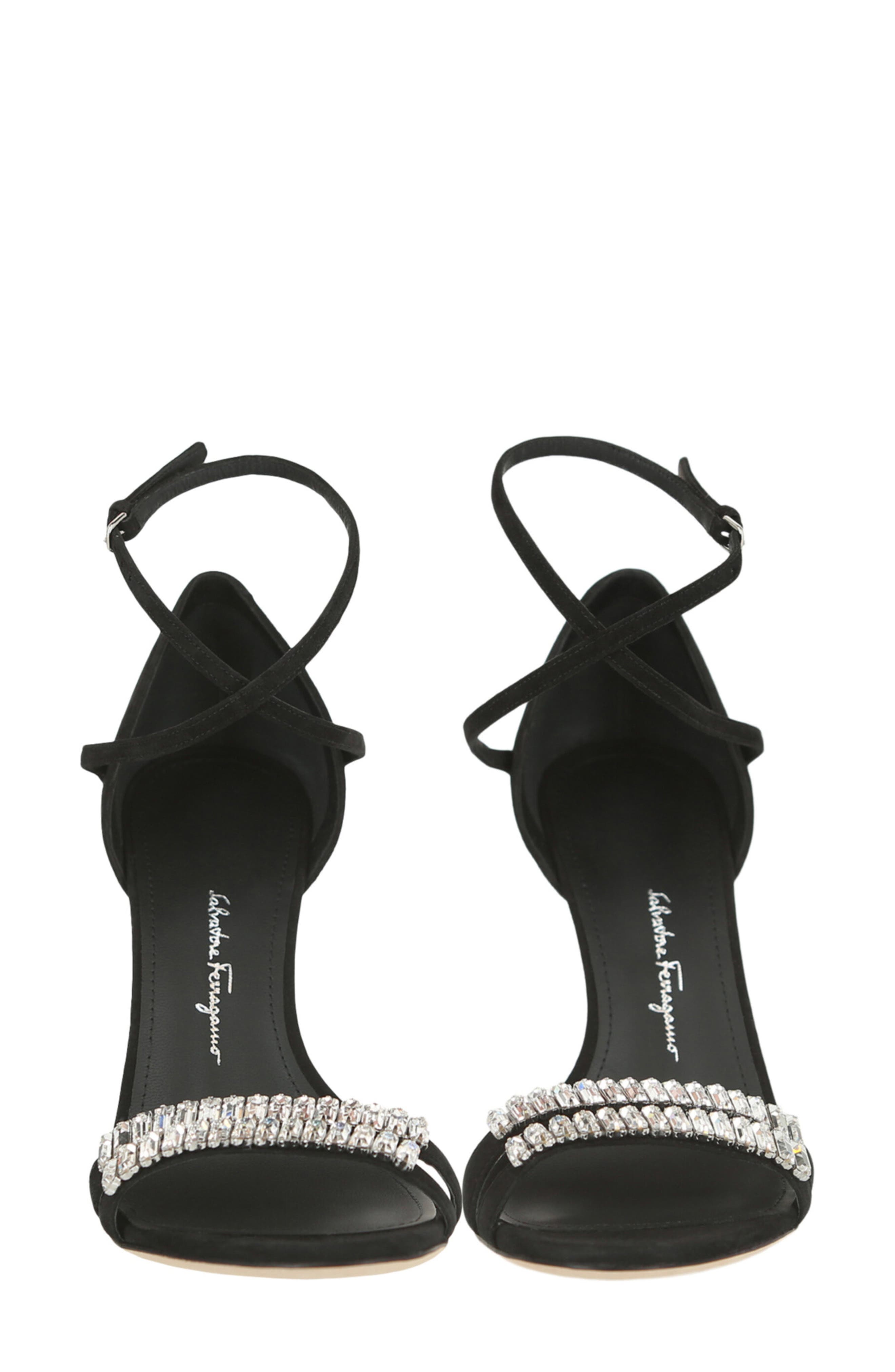 FERRAGAMO Ines Ankle Strap Sandal, Alternate, color, Black