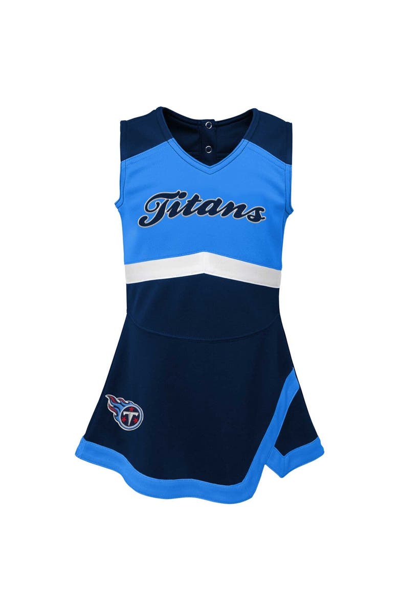 Outerstuff Girls Infant Navy Tennessee Titans Cheer Captain Jumper Dress, Alternate, color, Navy