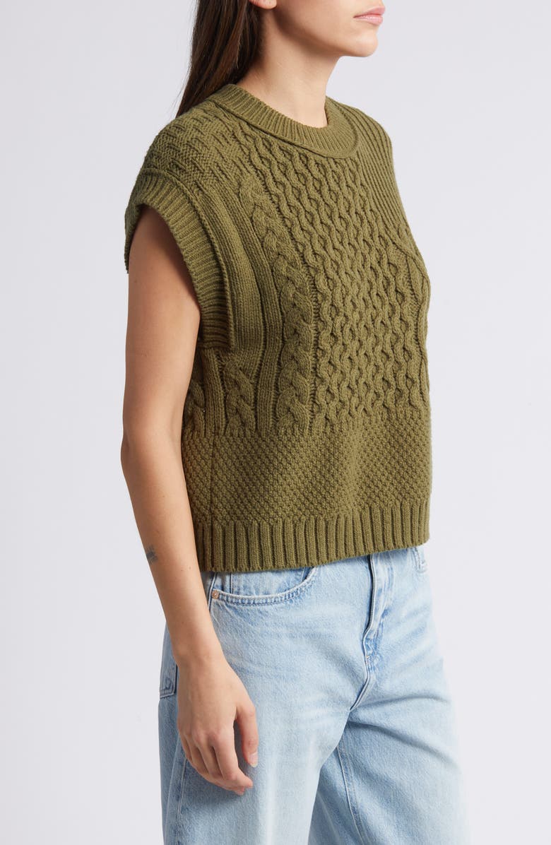 Madewell Patchwork Sweater Vest, Alternate, color, 