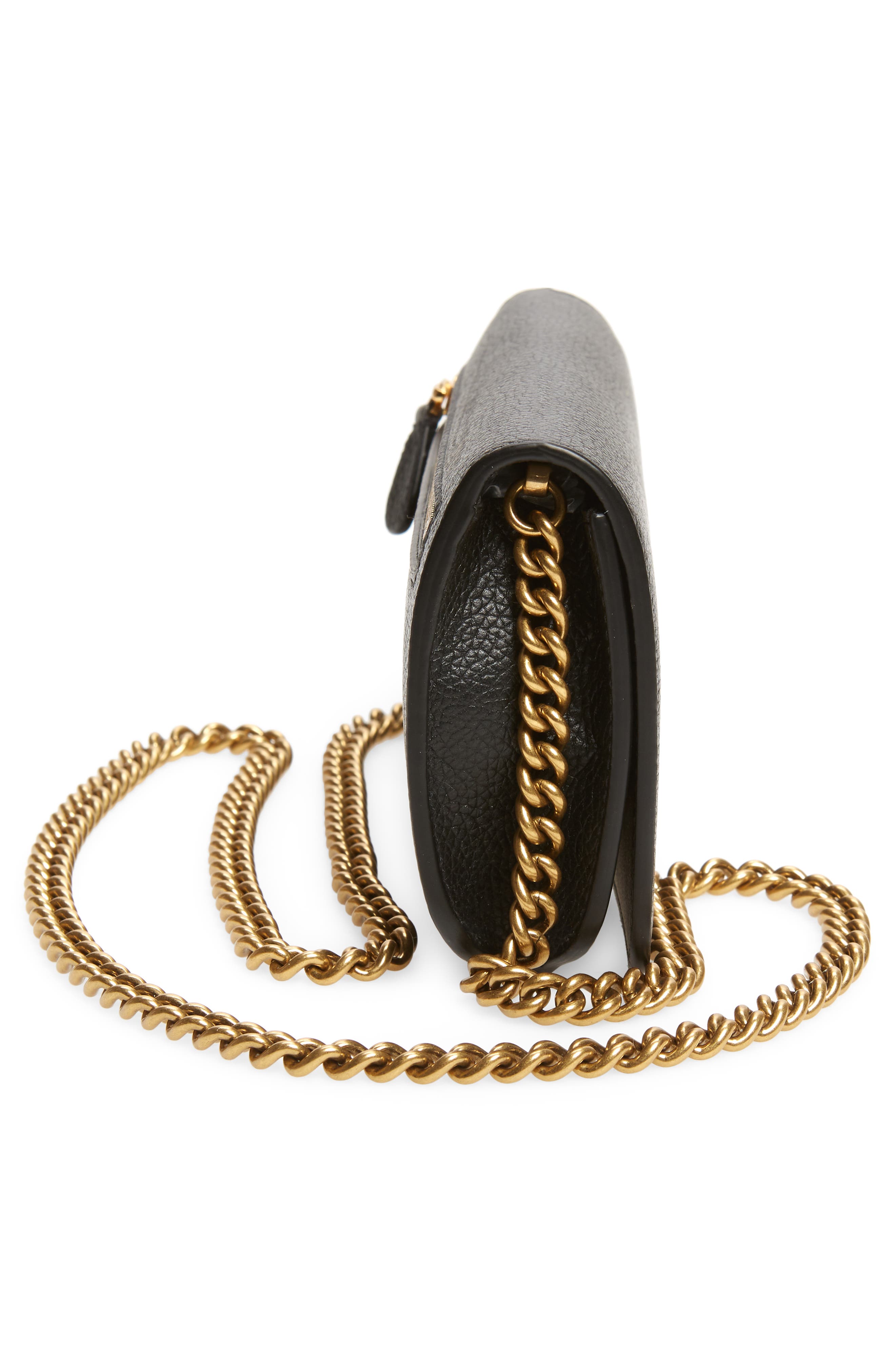 Balenciaga Cash Leather Phone Wallet on a Chain, Alternate, color, 