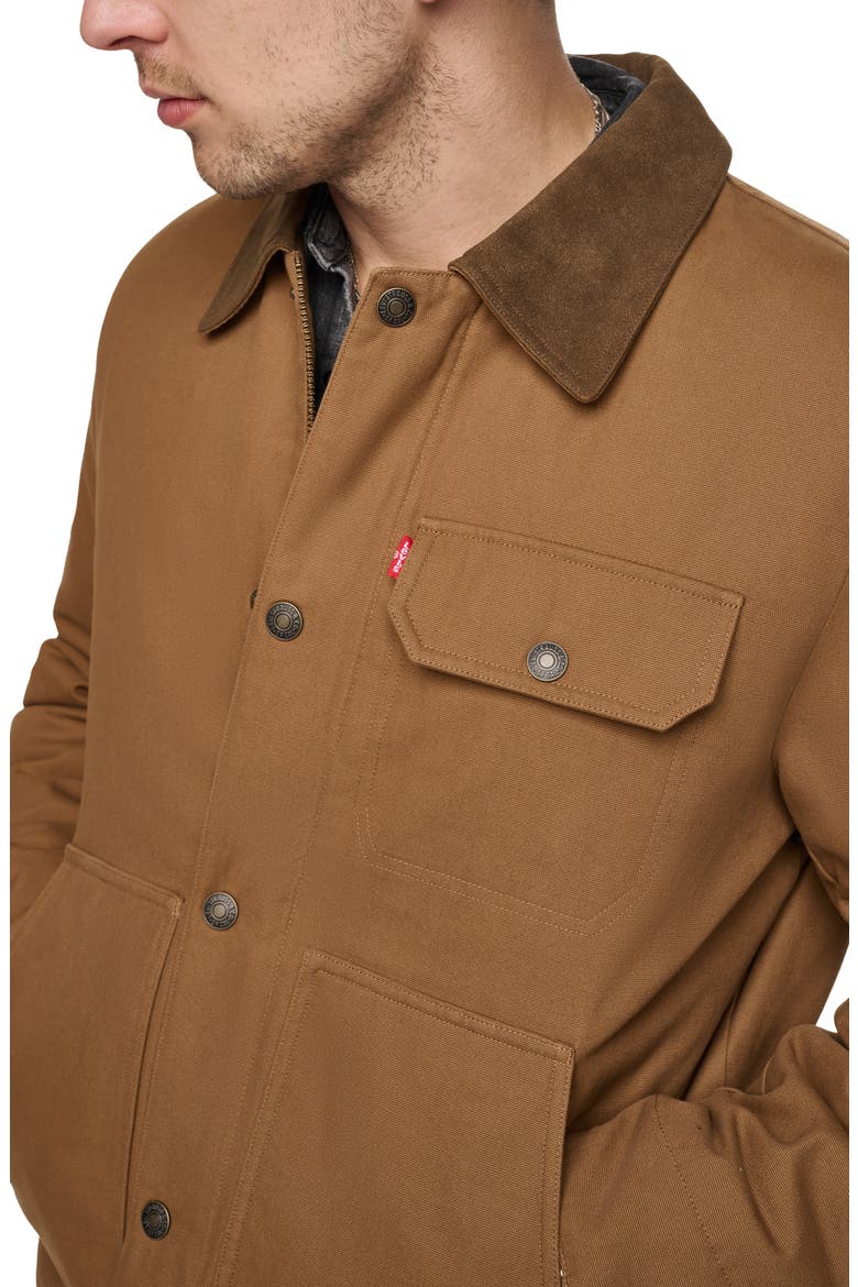 Cotton Canvas Zip Jacket, Alternate, color, WORKER BROWN