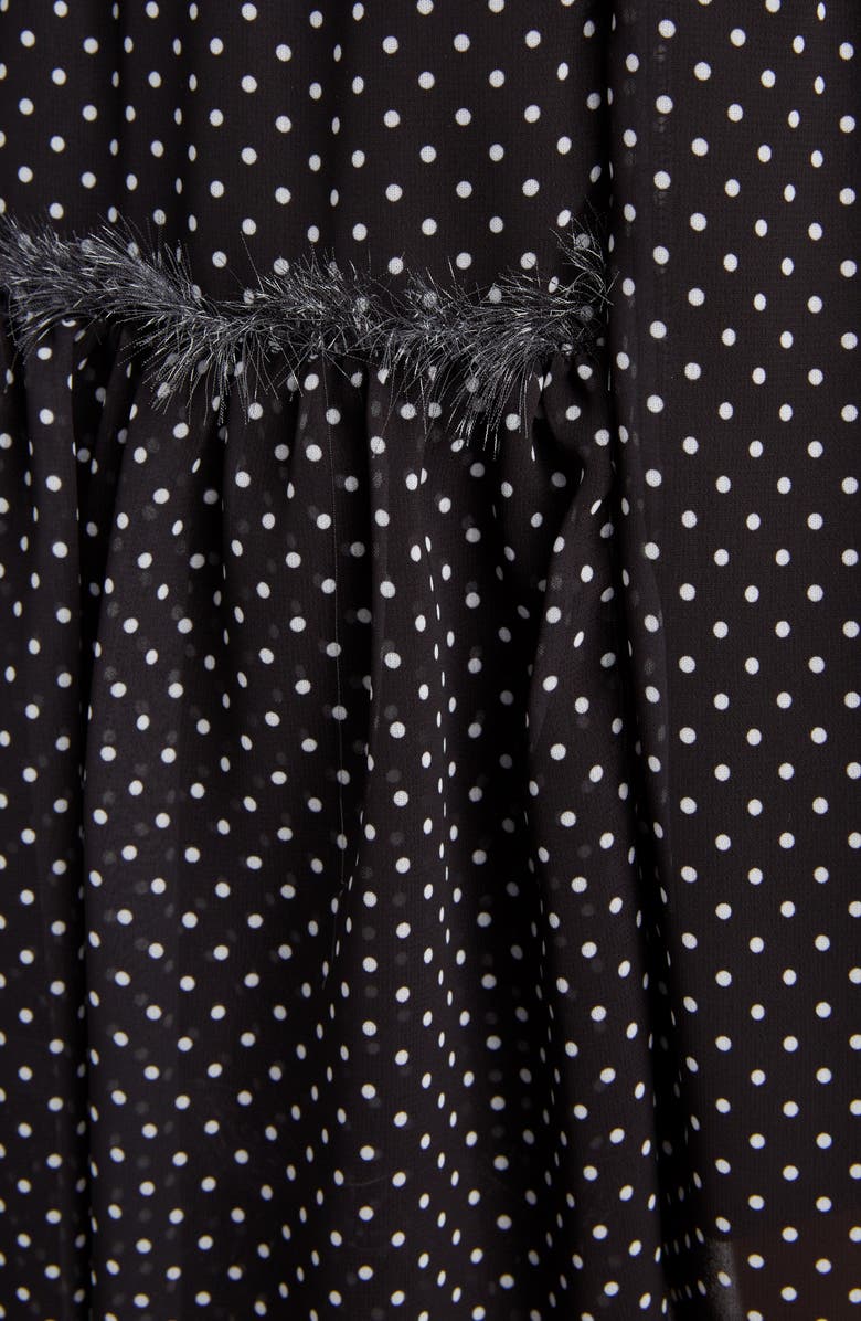 Loewe Polka Dot Asymmetrical Tiered Ruffle Skirt, Alternate, color,