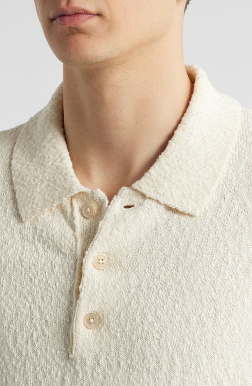 Nn07 Randy Jacquard Cotton Polo In Sand