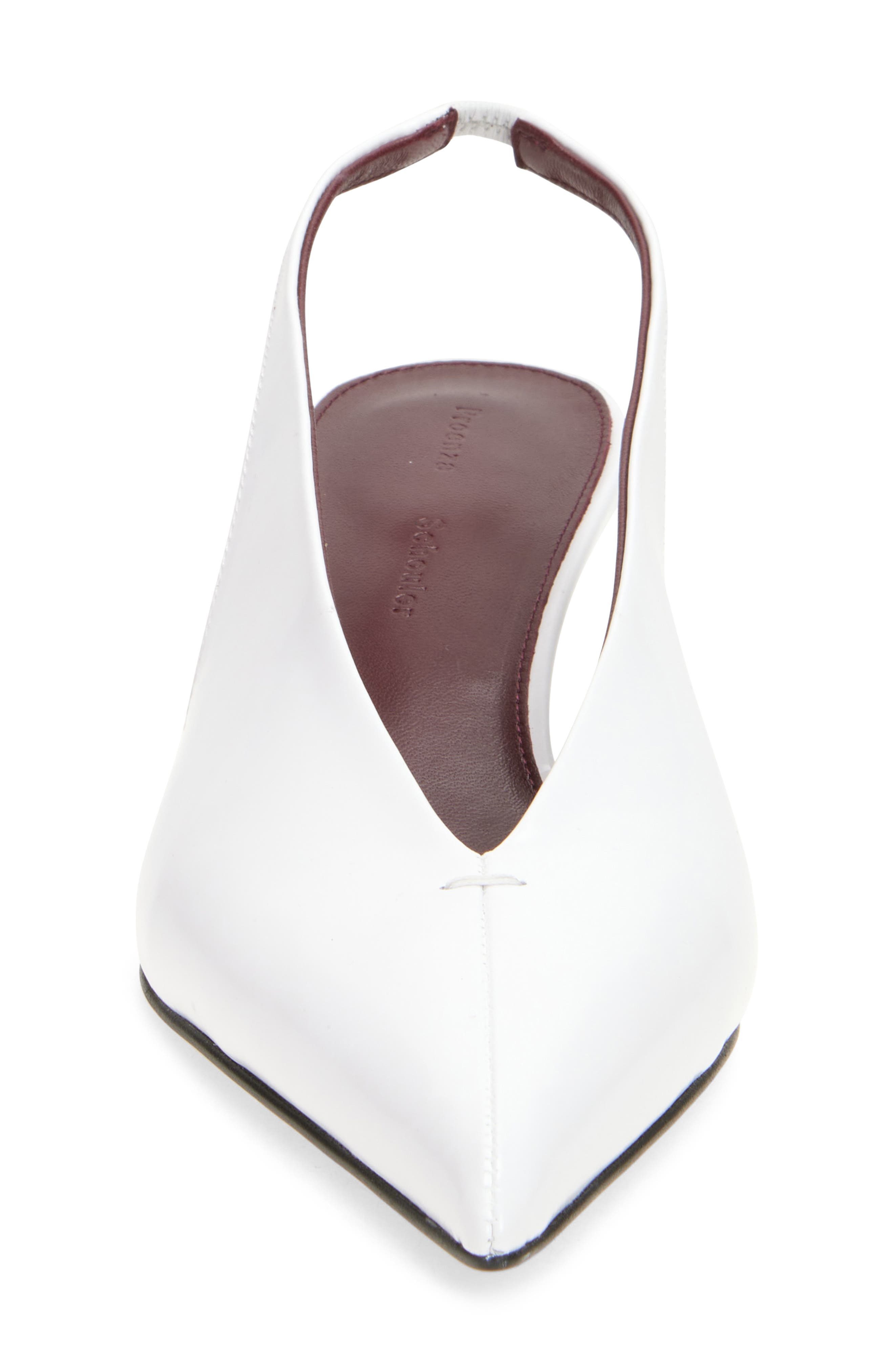 Proenza Schouler Slash Pointed Toe Slingback Pump, Alternate, color, White