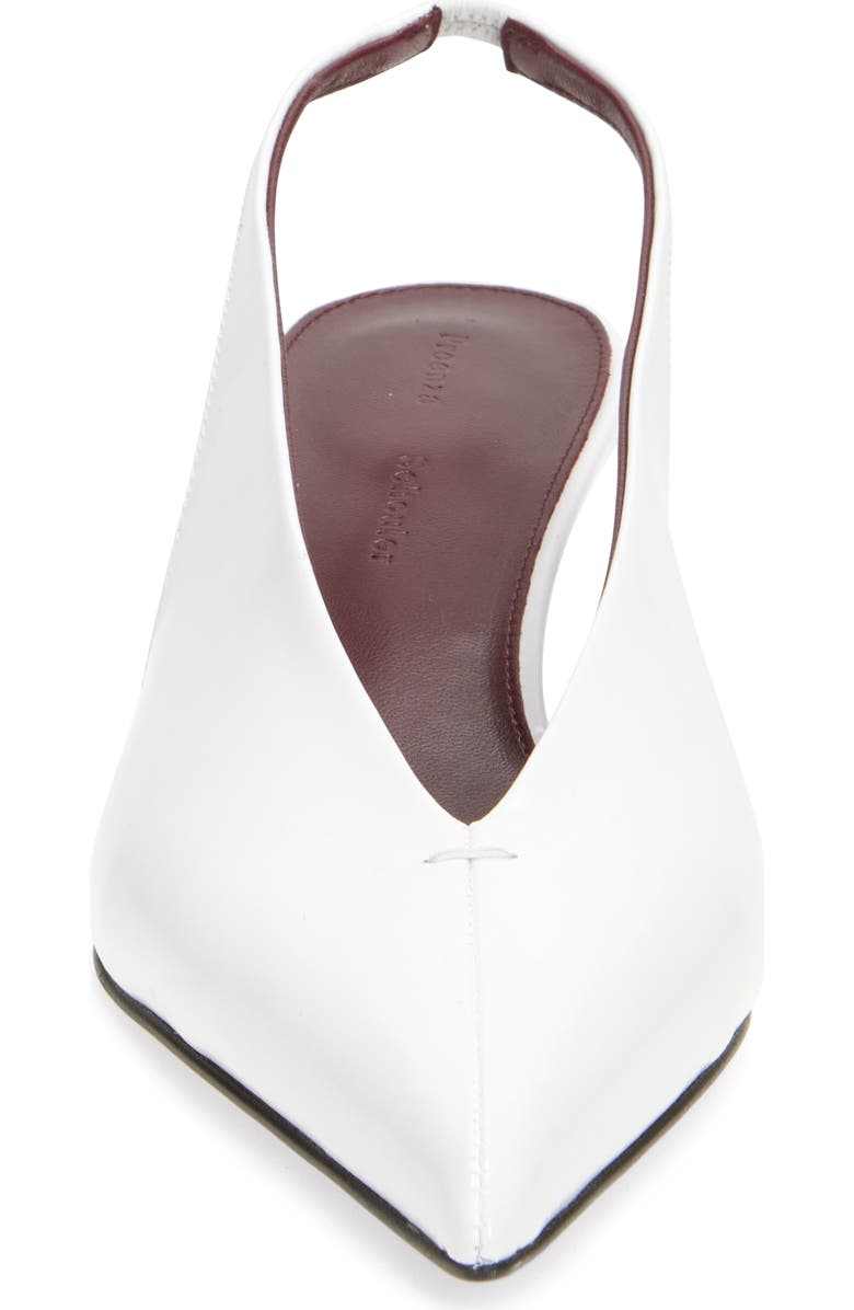 Proenza Schouler Slash Pointed Toe Slingback Pump, Alternate, color, White