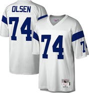 Mitchell & Ness Men's Mitchell & Ness Merlin Olsen White Los Angeles Rams Legacy Replica Jersey