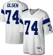 Mitchell & Ness Men's Mitchell & Ness Merlin Olsen White Los Angeles Rams Legacy Replica Jersey