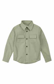 MILES THE LABEL Kids' Organic Cotton Button-Up Shirt