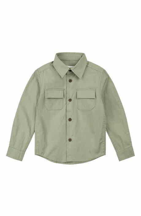 MILES THE LABEL Kids' Organic Cotton Button-Up Shirt