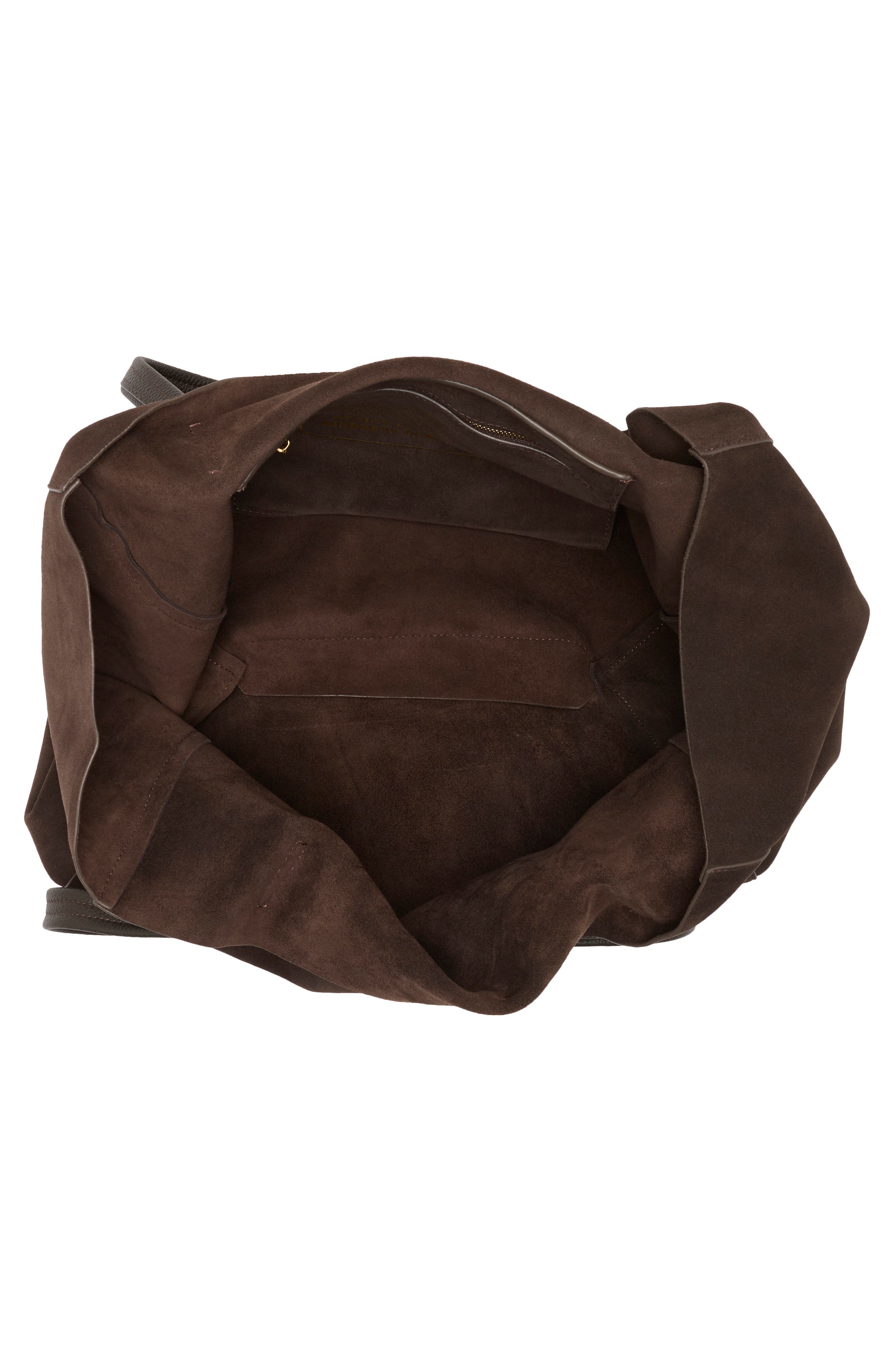 Jasmine Large Leather Tote, Alternate, color, DARK BROWN