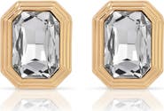 Ettika Deco Crystal Statement Stud Earrings