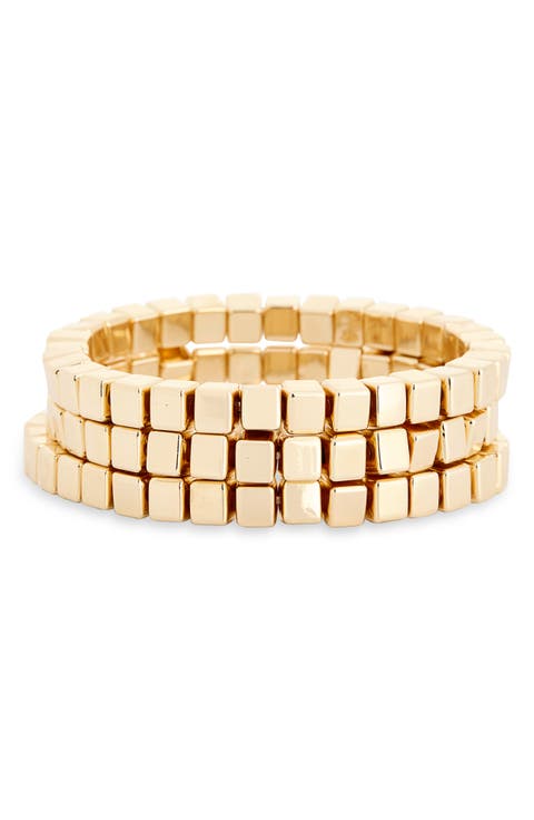 3-Pack Beaded Stretch Bracelets