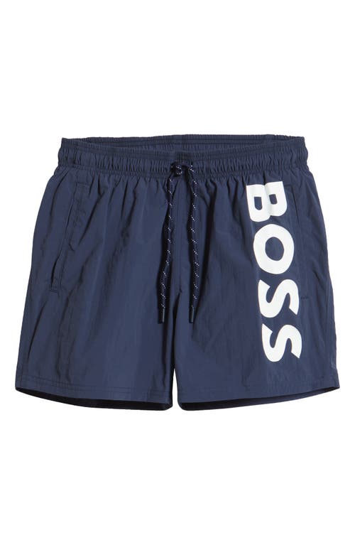 BOSS Octopus Swim Trunks<br /> in Navy 