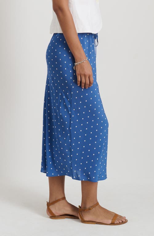 Alex Mill Lilly Polka Dot Midi Skirt In Blue