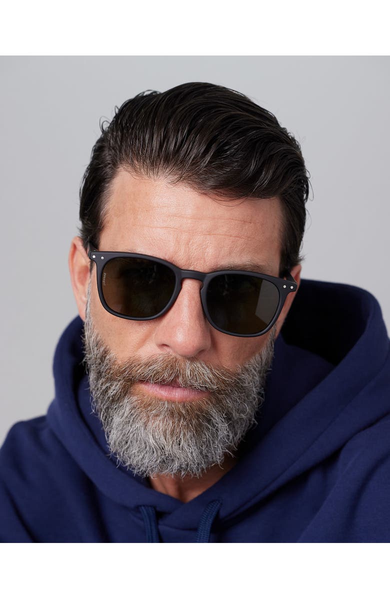 IZIPIZI #E 49mm Trapeze Sunglasses, Alternate, color, Black