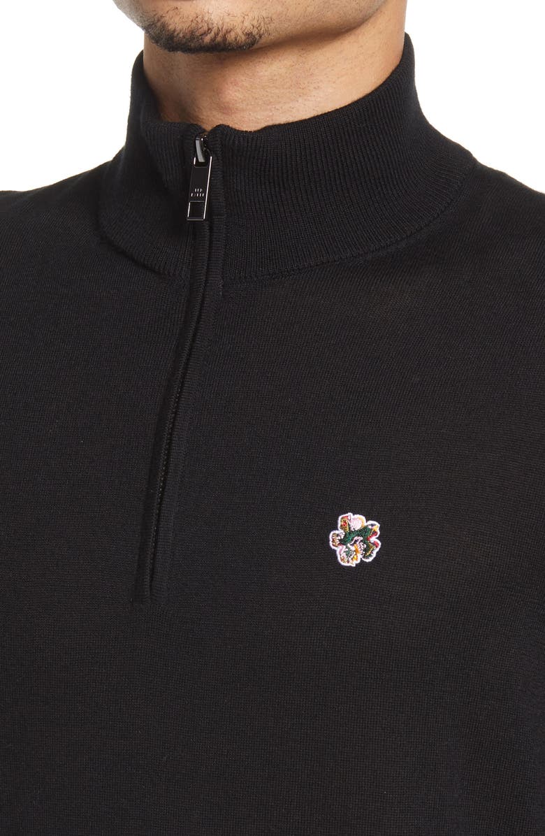 Ted Baker London Core Half Zip Wool Pullover, Alternate, color, 