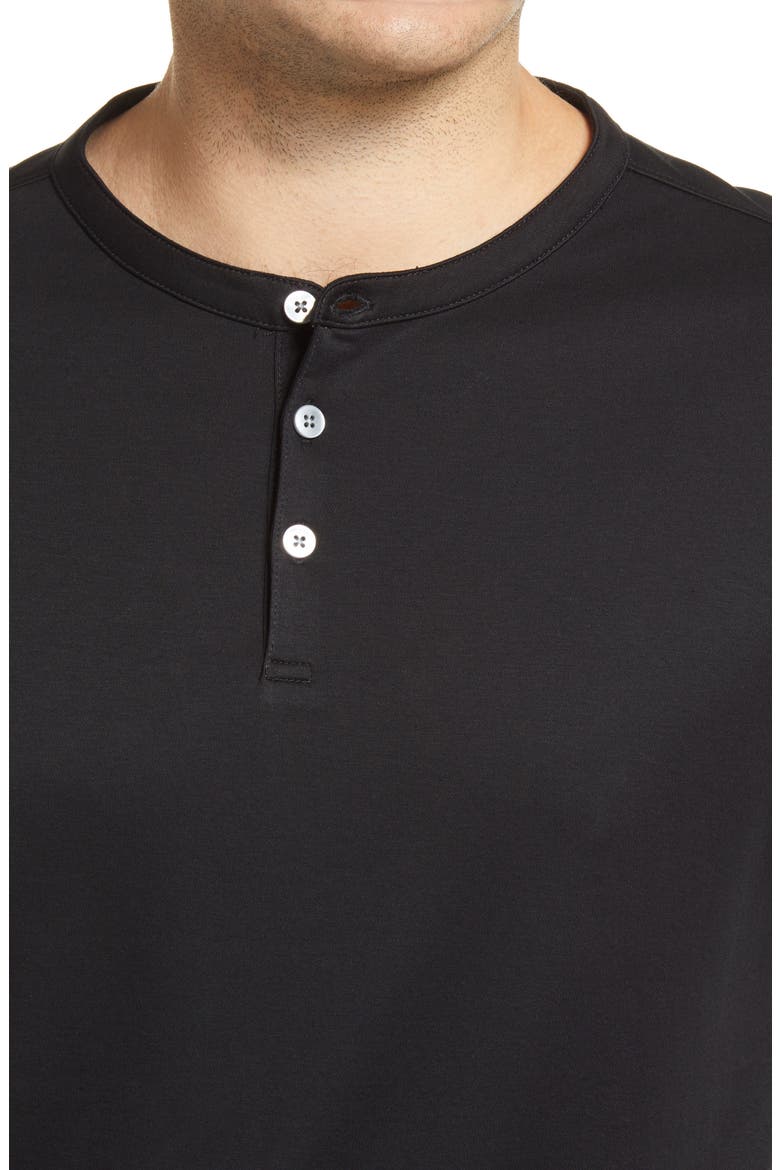 Georgia Solid Henley Shirt, Alternate, color, BLACK