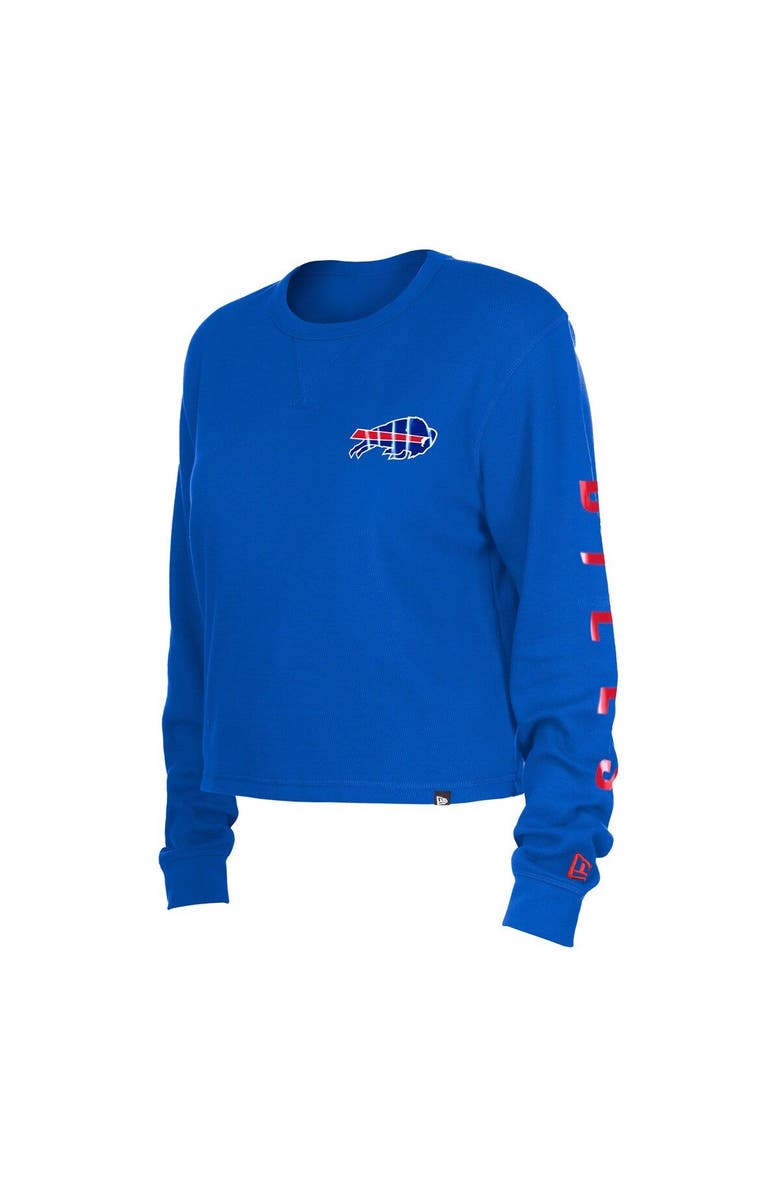 New Era Women's New Era  Royal Buffalo Bills Sport Night Thermal Long Sleeve Cropped T-Shirt, Alternate, color, Royal