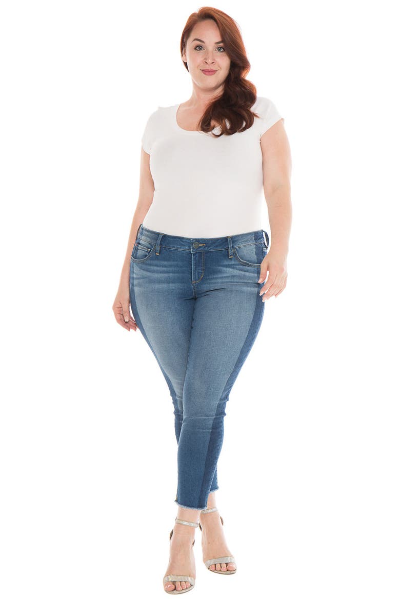 Shadow Mix Frayed Ankle Jeans, Alternate, color, GWEN