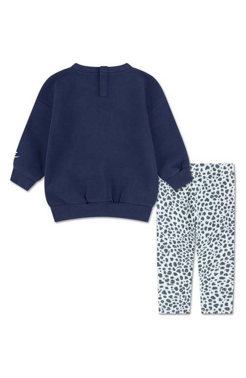 Nike Wild Warmth Toddler Crew Top And Leggings Set In Blue
