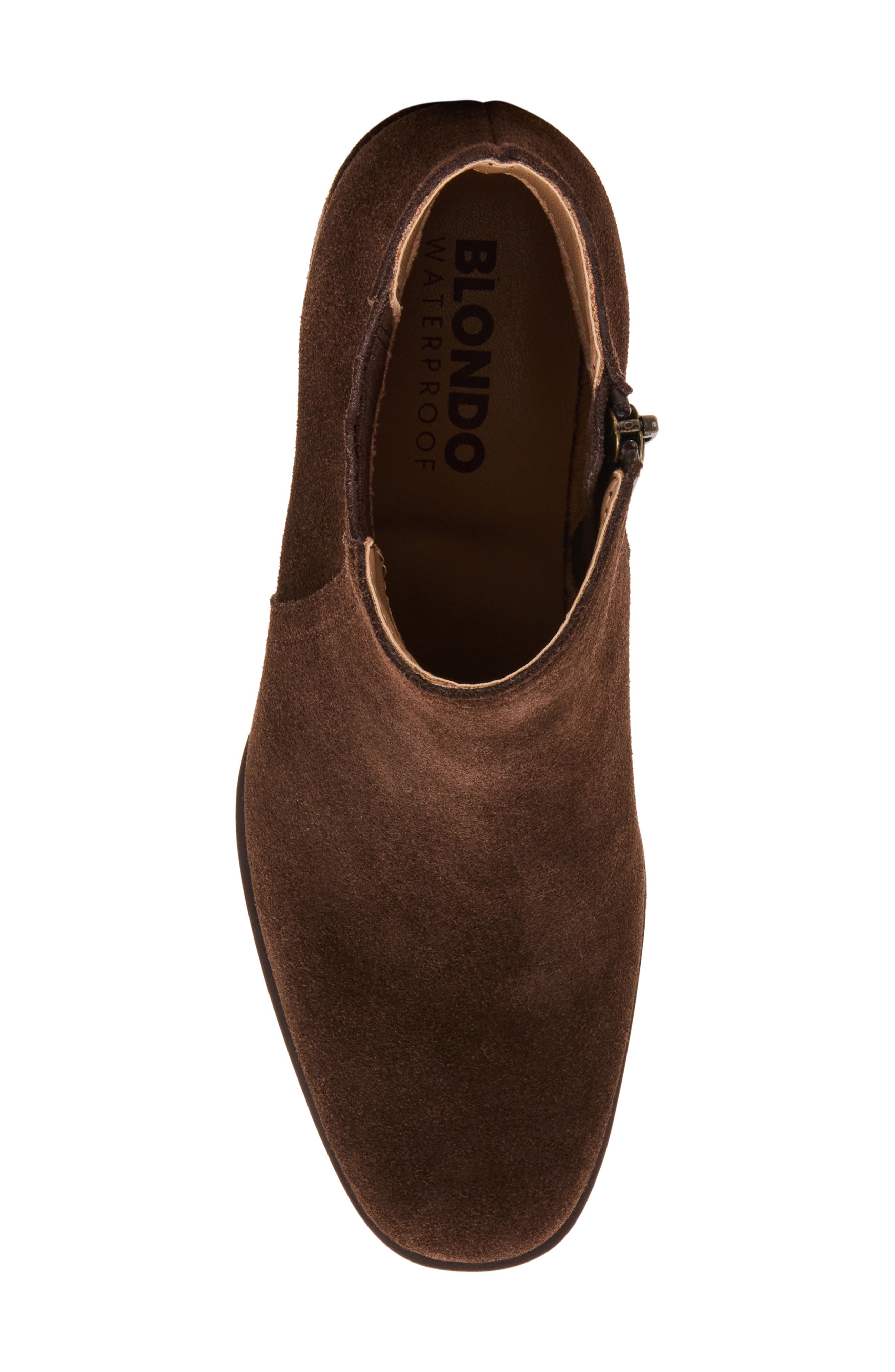 Genevive Waterproof Bootie, Alternate, color, CHOCOLATE SUEDE