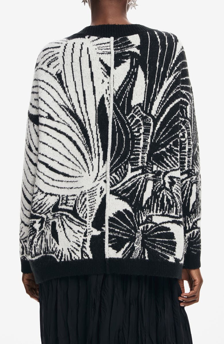 Desigual Halifax Botanical Jacquard Cardigan, Alternate, color,