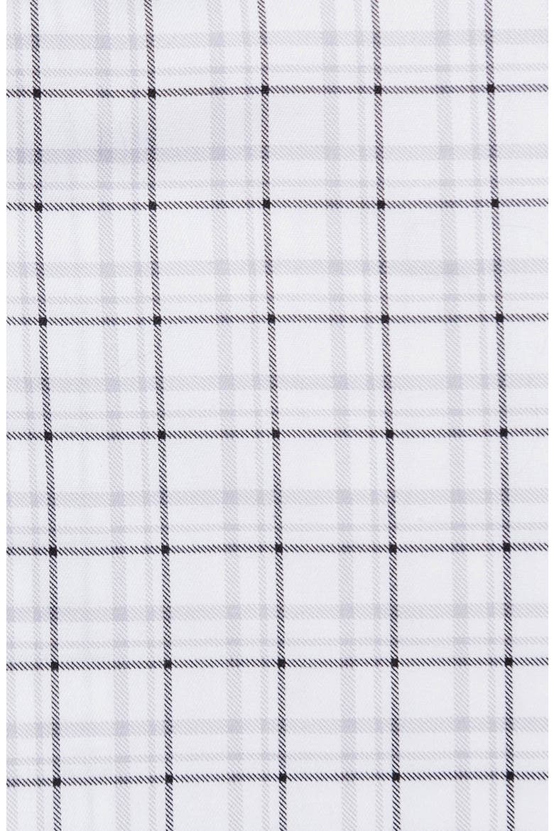 Slim Fit Plaid Reworked Dress Shirt, Alternate, color, WHITE/ GREY