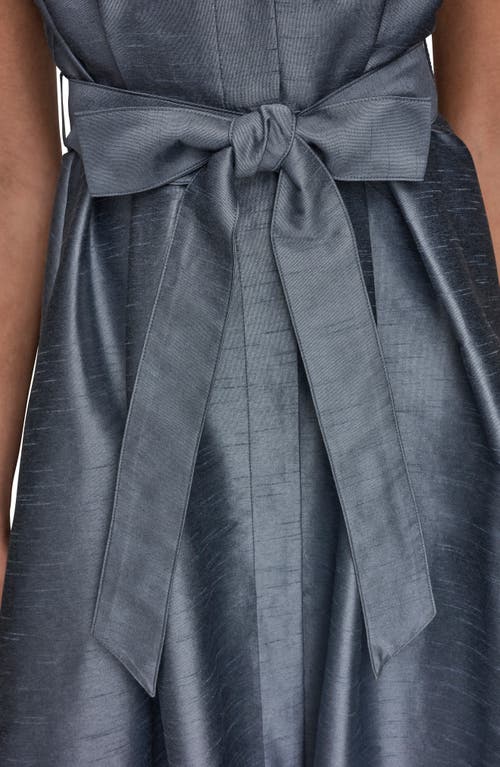 Donna Karan New York Fit & Flare Midi Dress In Gray