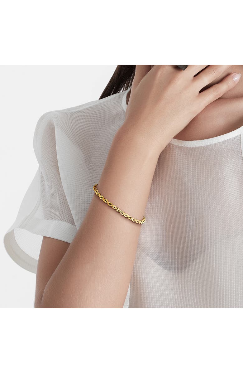 DELMAR 10K Yellow Gold Rope Chain Bracelet, Alternate, color, 