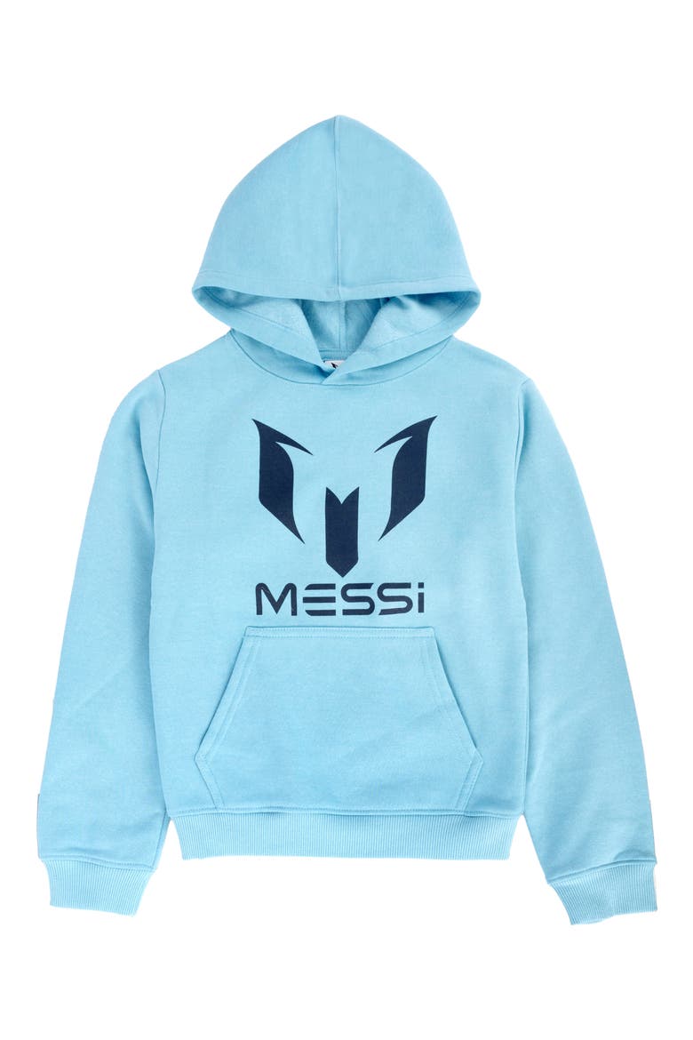 Kids' Messi CVC Logo Graphic Print Hoodie, Main, color, BLUE