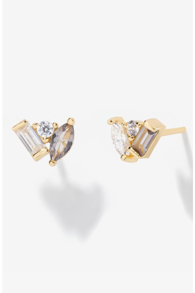 Seraphina Moissanite Spinel Stud Earrings, Main, color, Grey Spinel