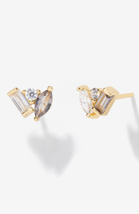 Seraphina Moissanite Spinel Stud Earrings
