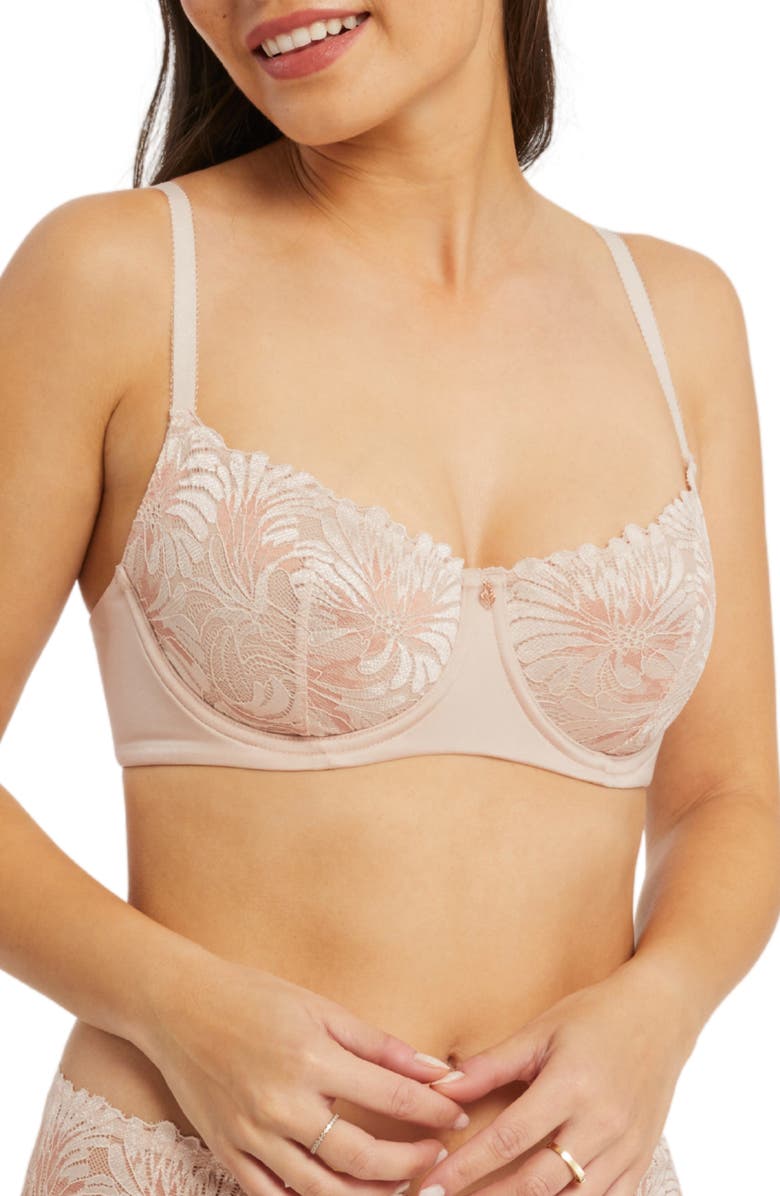 Montelle Intimates Anniversary Flirt Underwire Balconette Bra, Main, color, Lotus