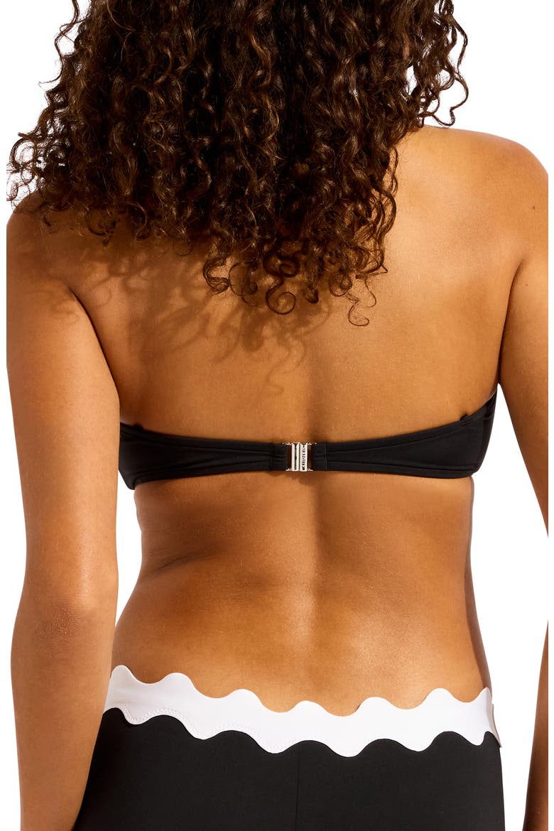 Contrast Trim Bikini Top, Alternate, color, BLACK