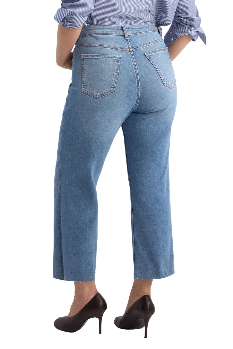 Sienna Raw Hem Crop Flare Jeans, Alternate, color, BLUE