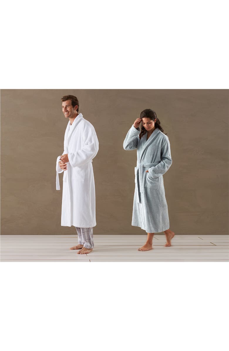 Coyuchi Gender Inclusive Cloud Loom<sup>™</sup> Organic Cotton Robe, Alternate, color, Alpine White