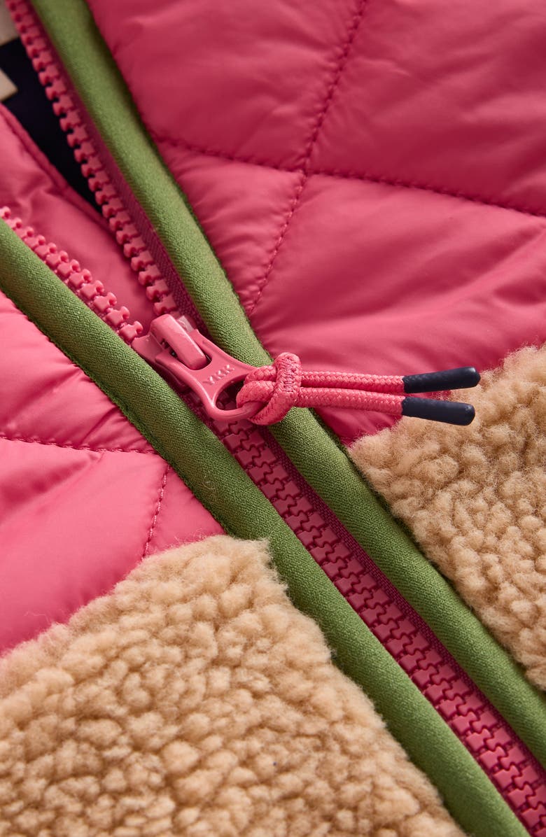 Mini Boden Kids' Mixed Media Hooded Jacket, Alternate, color, 