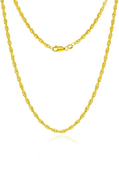 14k Gold Fill Rope Chain Necklace