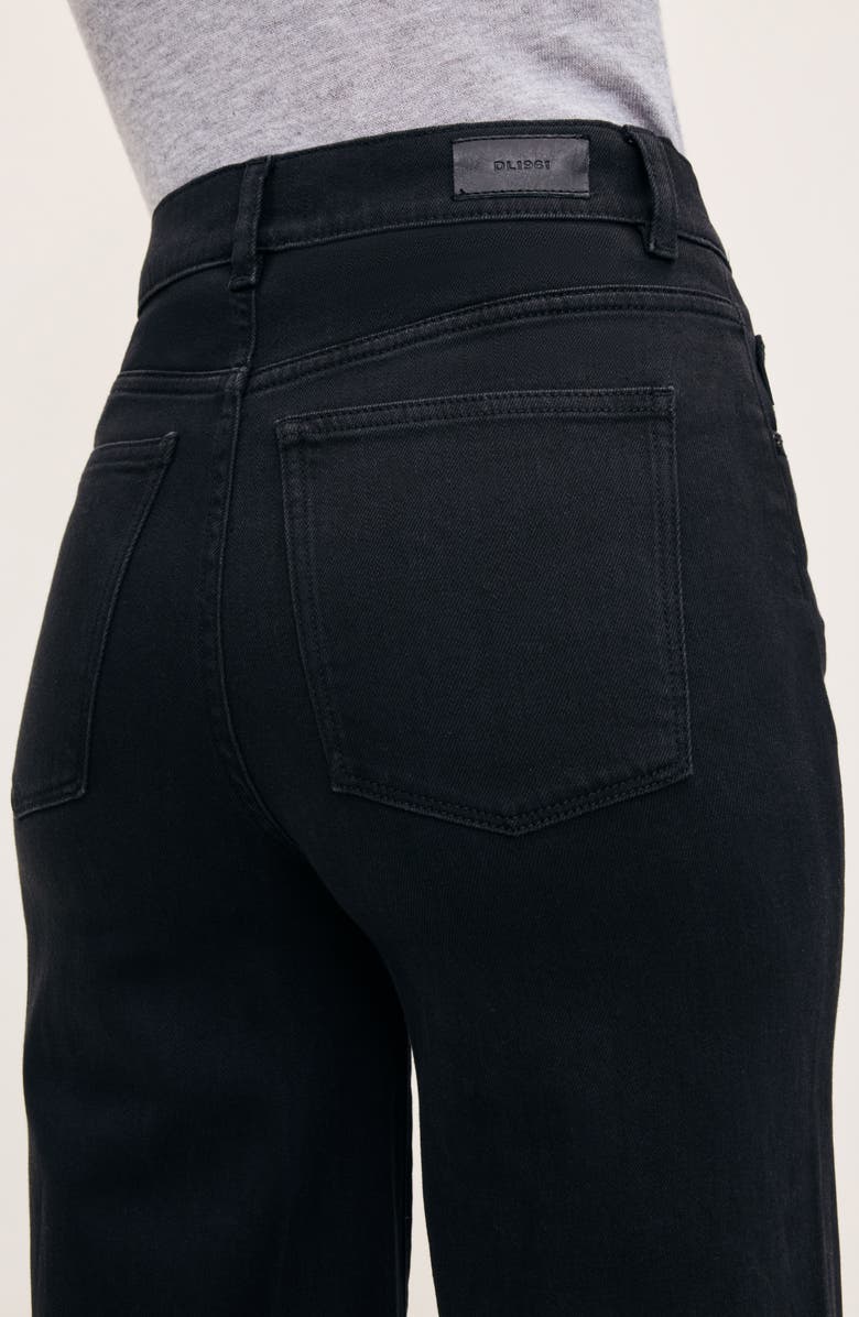 DL1961 Hepburn High Waist Wide Leg Jeans, Alternate, color, Jet Black Vintage