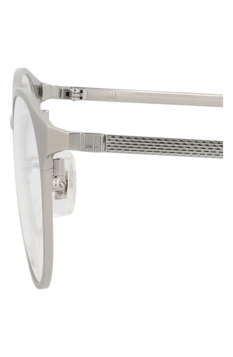 Dunhill 48mm Round Optical Glasses, Alternate, color, Silver Transparent