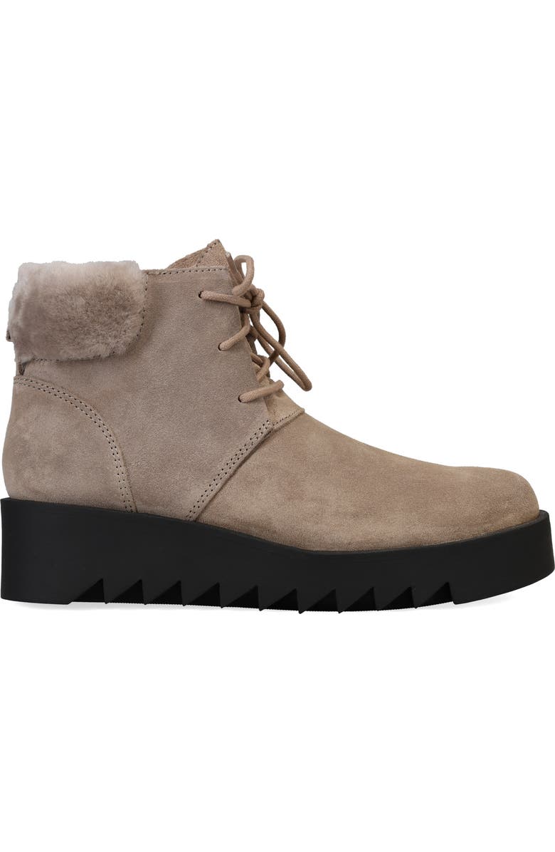 Eileen Fisher Kenille Genuine Shearling Trim Wedge Bootie, Alternate, color, Marble