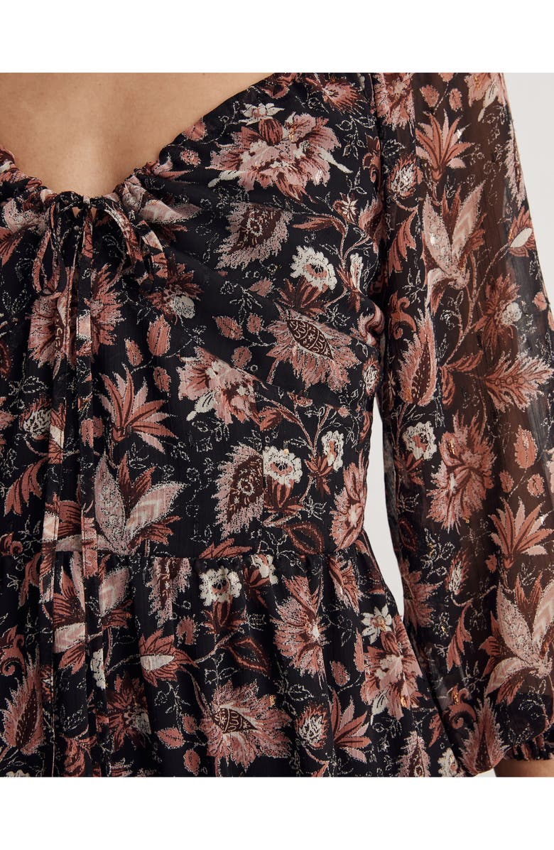 Madewell Amalia Pampas Blooms Tiered Minidress, Alternate, color, 