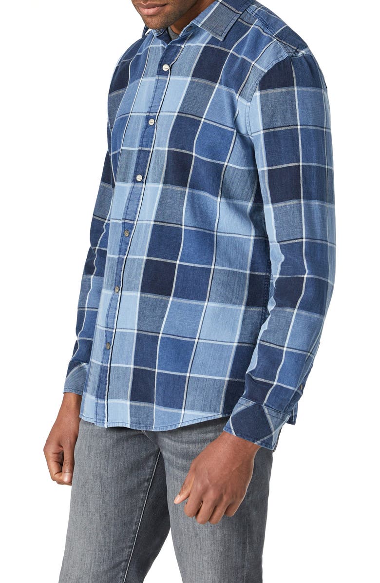 Mavi Jeans Check Brushed Twill Snap-Up Shirt, Alternate, color,
